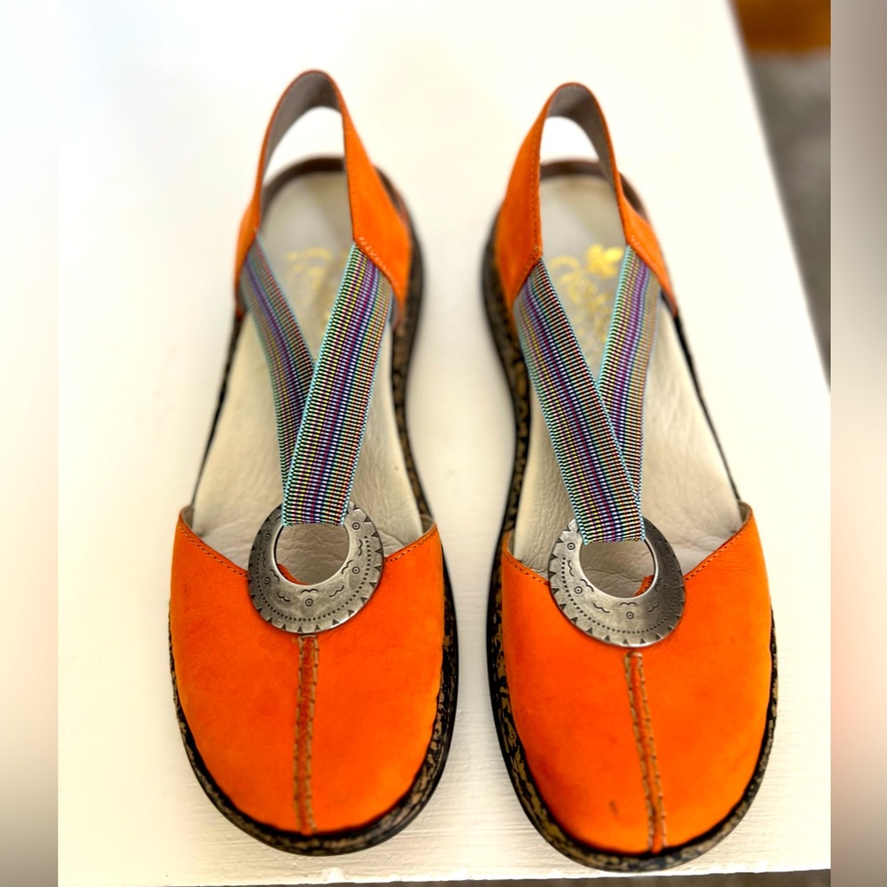Rieker Womens Round Toe Coral Slingback Sandals Size US 7.5 EUR 38